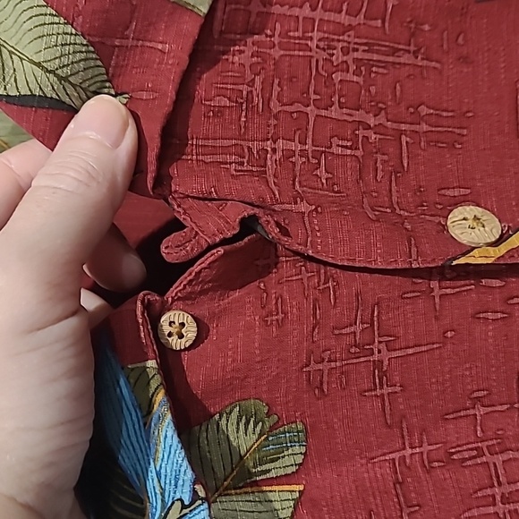 Paradise Collection Mens SZ XL Silk Hawaiian Button Down Shirt Short Sleeve - Picture 3 of 8